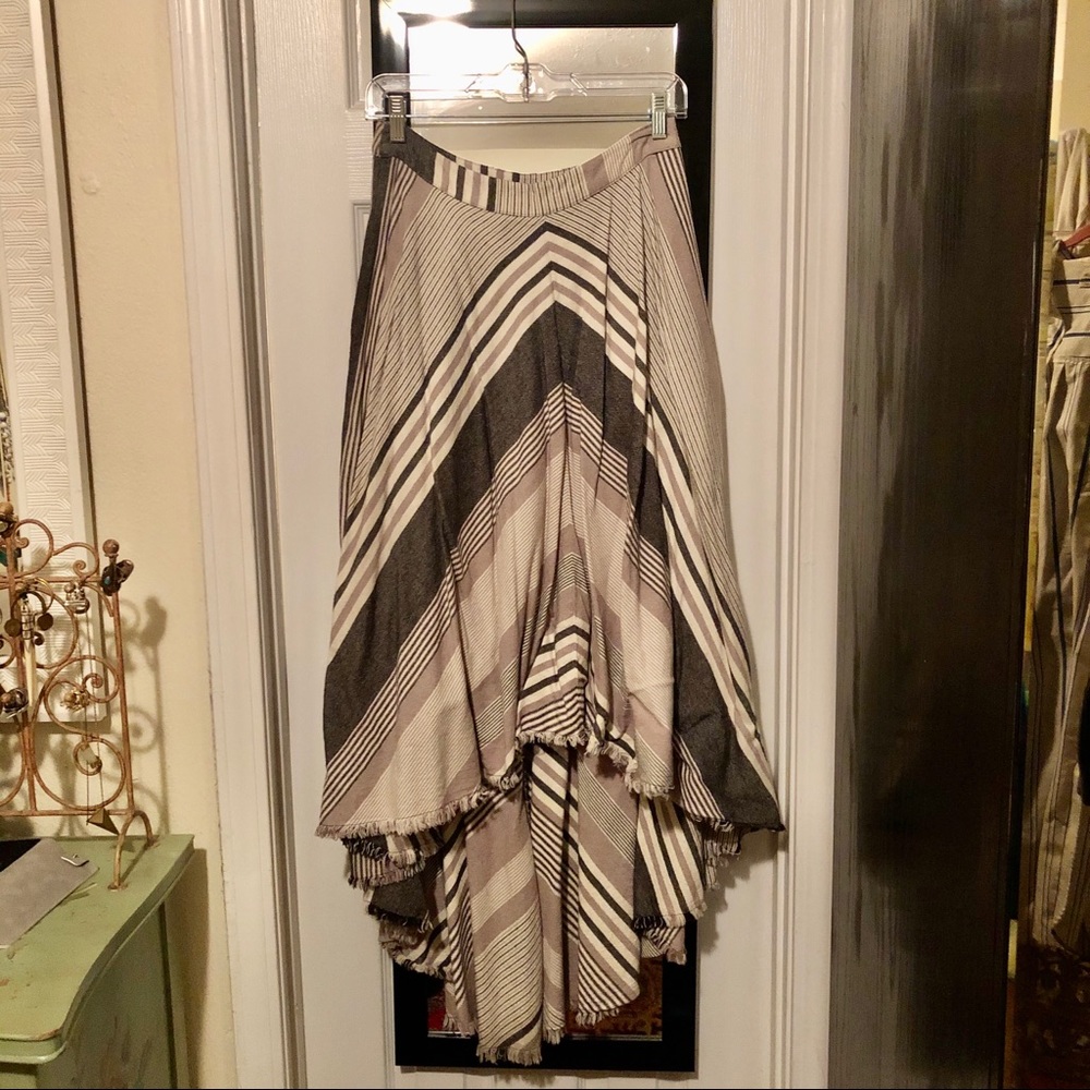Free People high-low striped skirt